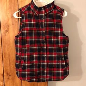 Plaid Sherpa/Flannel Vest